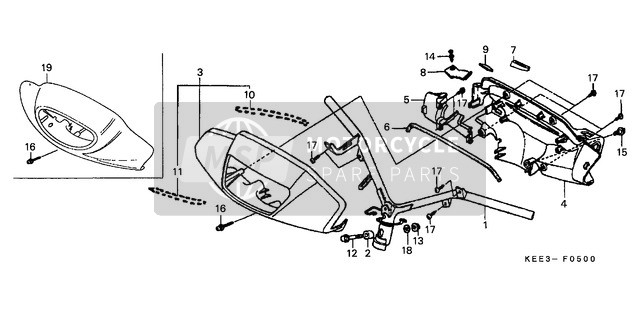 Honda SJ100 1999 Handle Pipe/Handle Cover for a 1999 Honda SJ100